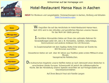 Tablet Screenshot of aachen-hansahaus.de